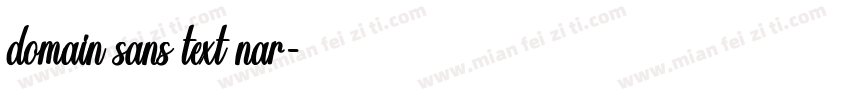 domain sans text nar字体转换